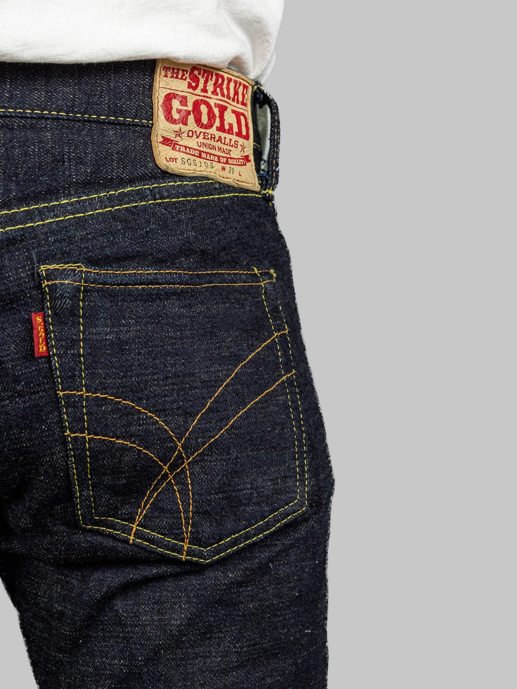 The Strike Gold Slub Weft Slim Jeans fit back pocket