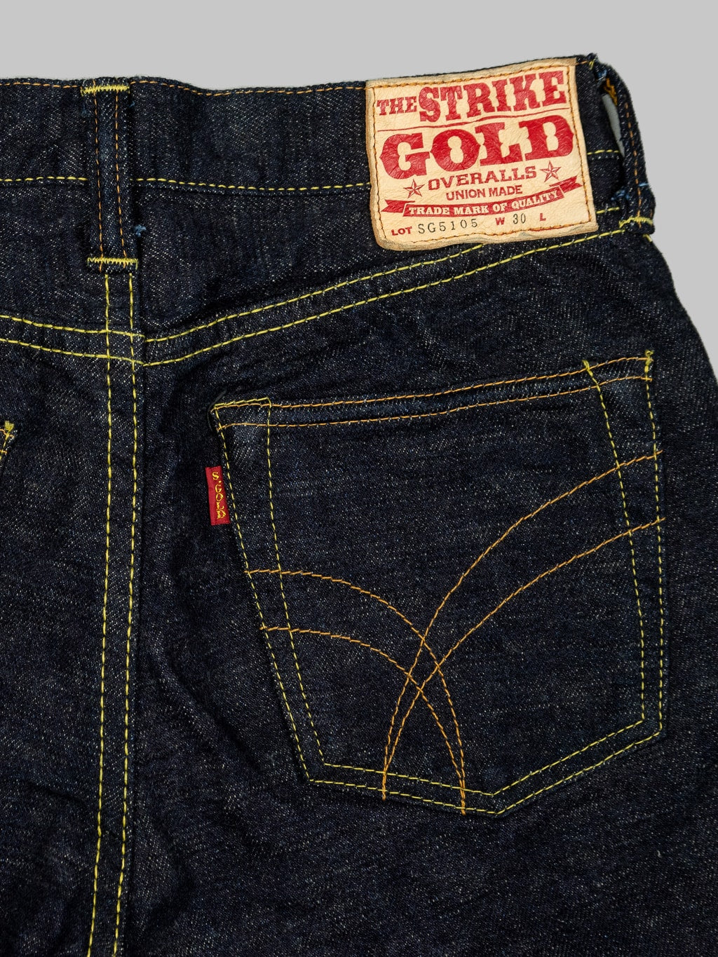 The Strike Gold Slub Weft Slim Jeans fit stitching pocket