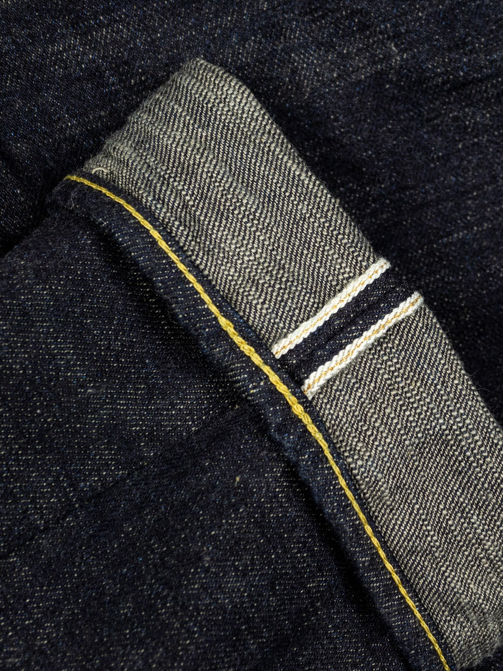 The Strike Gold Slub Weft Slim Jeans chain stitching