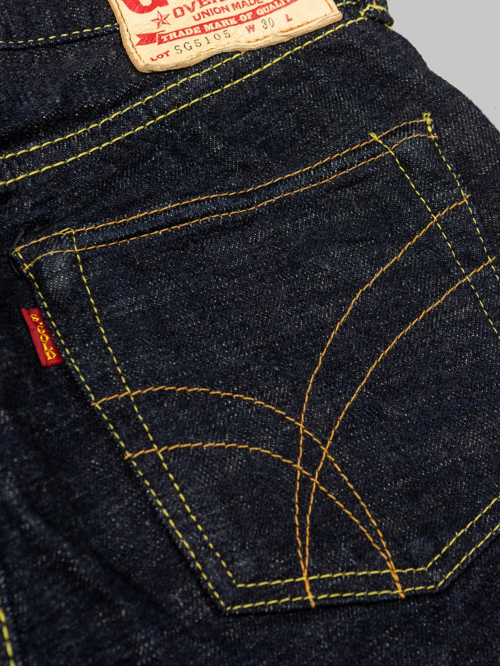 The Strike Gold Slub Weft Slim Jeans fit stitching design
