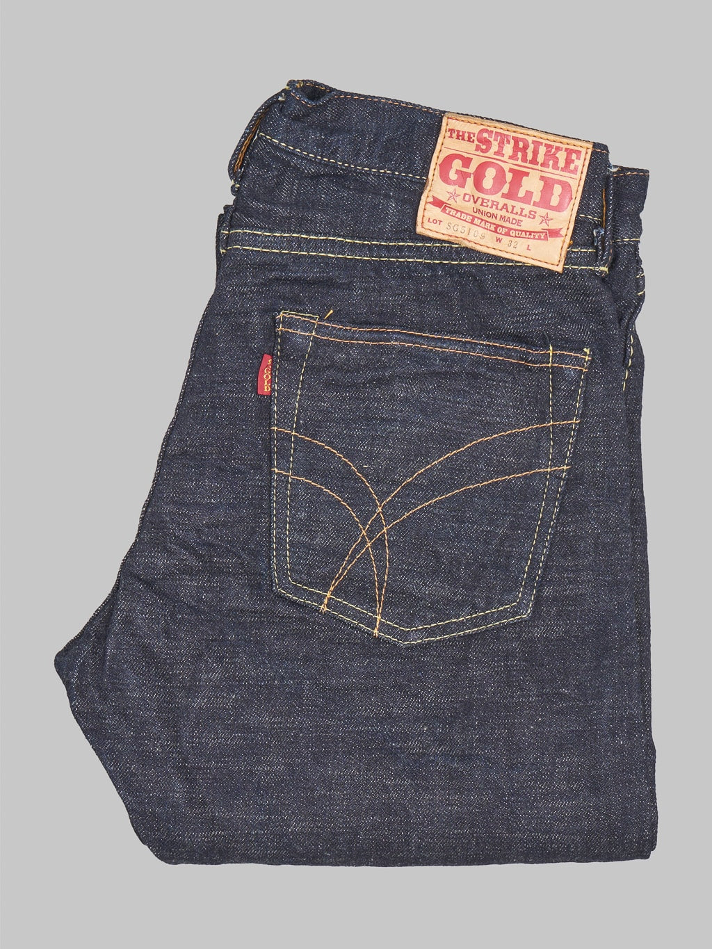 The Strike Gold 5109 15oz Slub Grey Weft Slim Tapered Jeans japanese