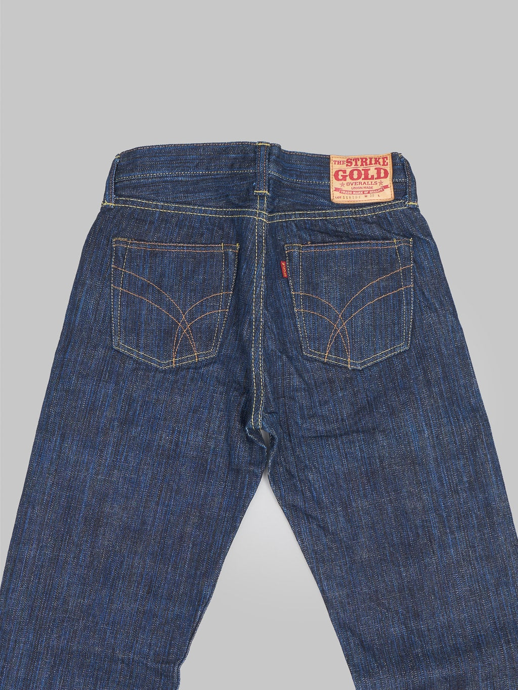 The Strike Gold 8104 Shower Slub jeans back pockets