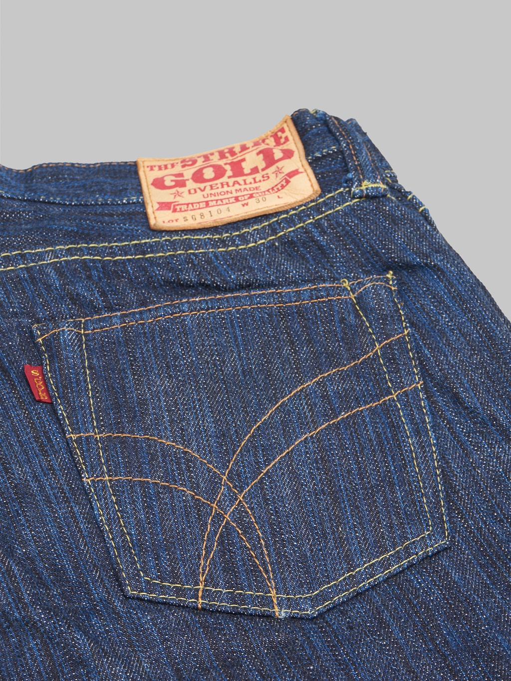 The Strike Gold 8104 Shower Slub jeans pocket arcs