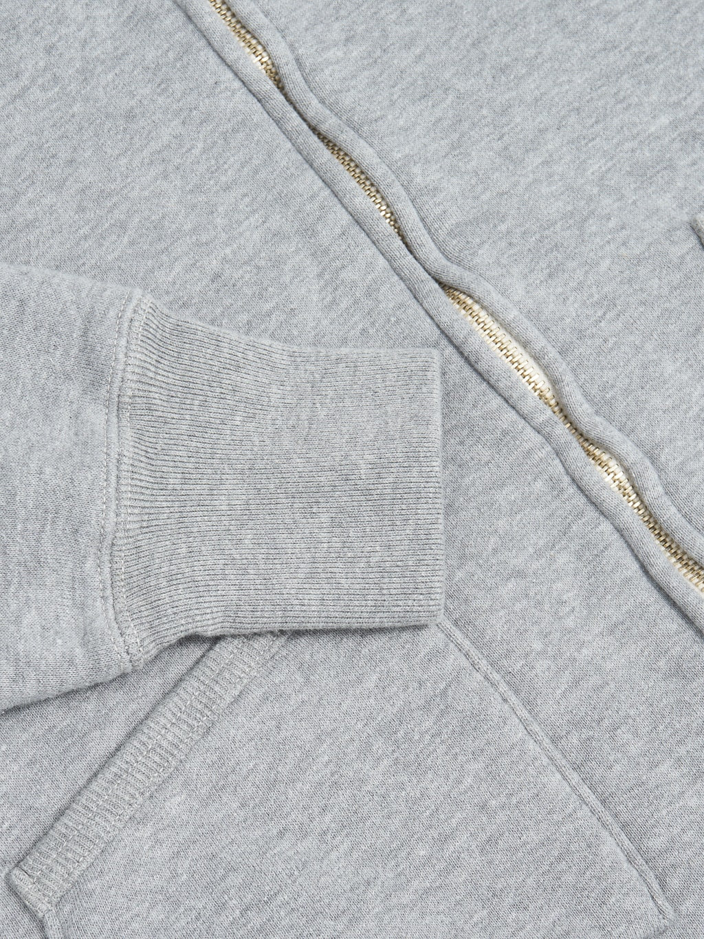 the strike gold zip hoodie grey elastic cuff