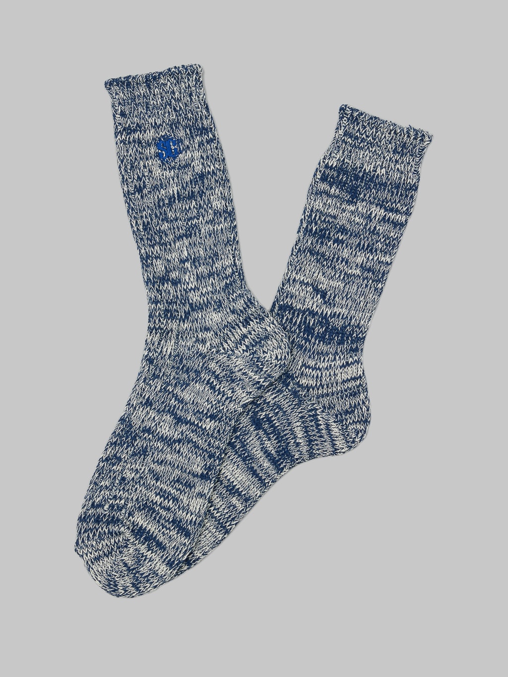 The Strike Gold Remnant Yarn Socks Blue premium cotton
