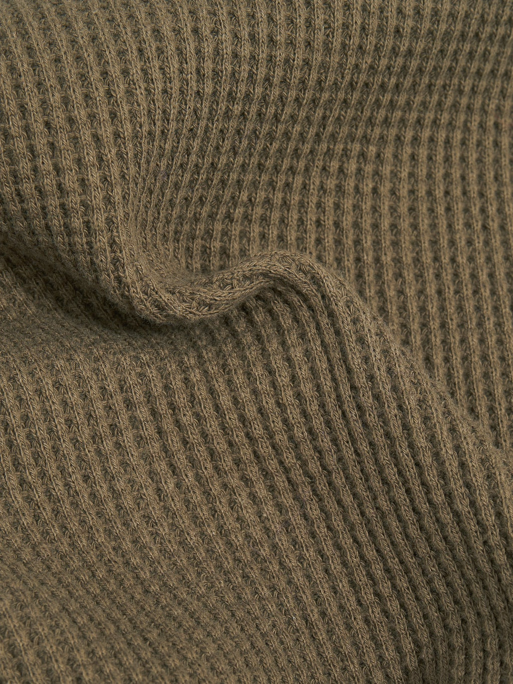 Trophy Clothing Heavy Waffle Mil Long Sleeve Tee Olive texture