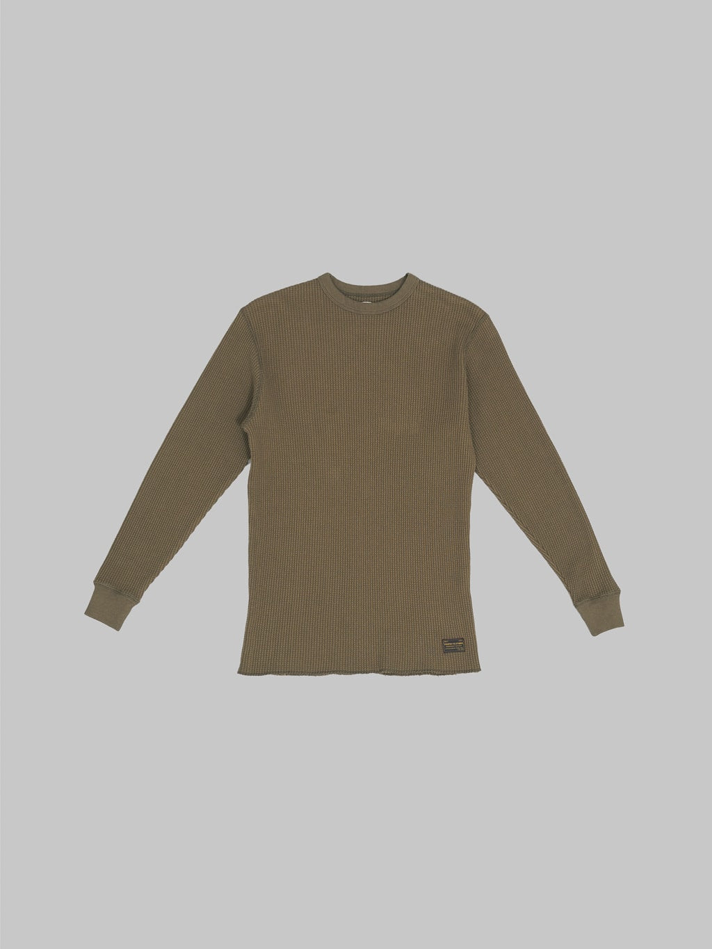 Trophy Clothing Heavy Waffle Mil Long Sleeve Tee Olive front
