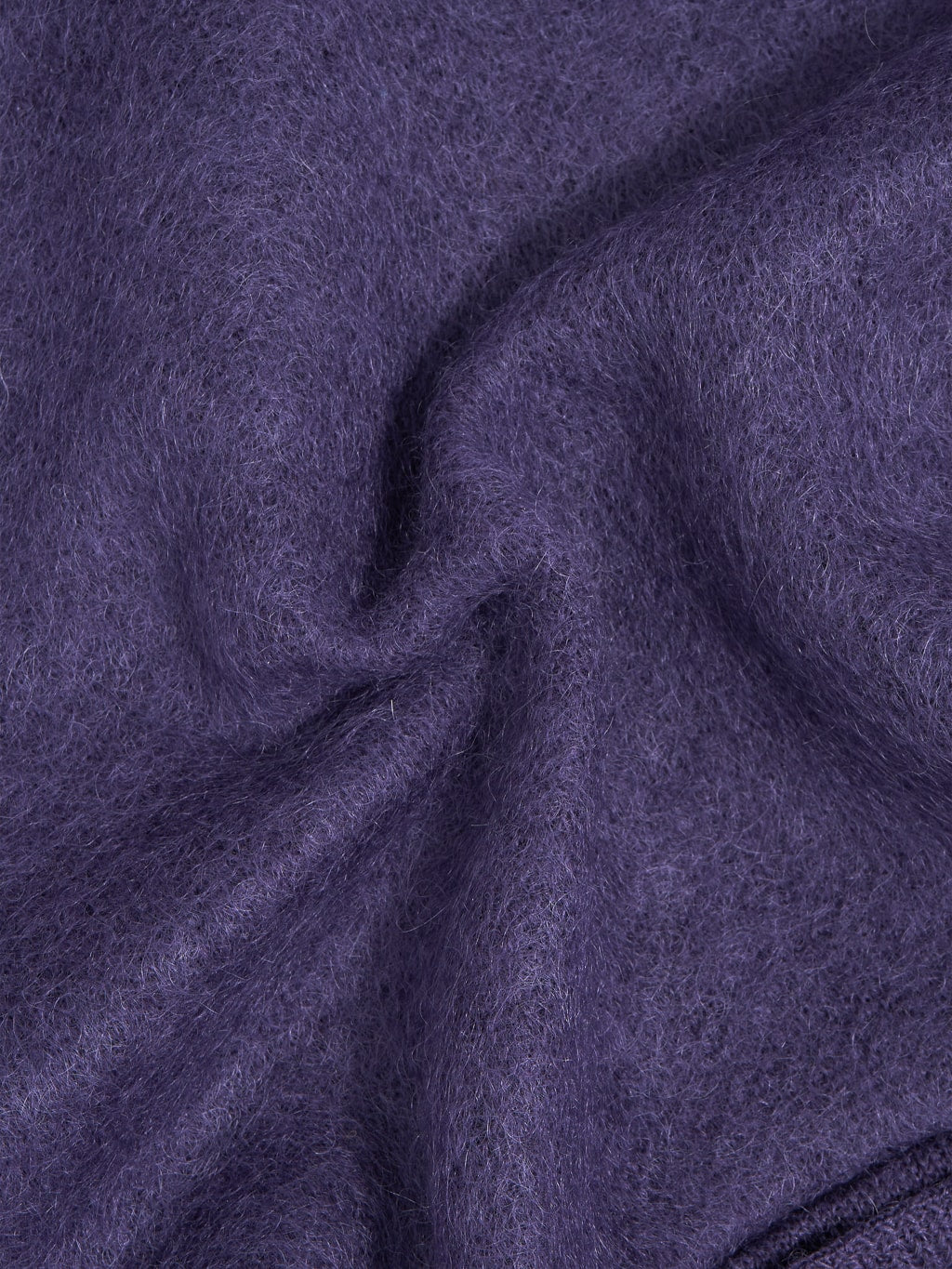 Trophy Clothing Mohair Knit Cardigan Dark Purple texture