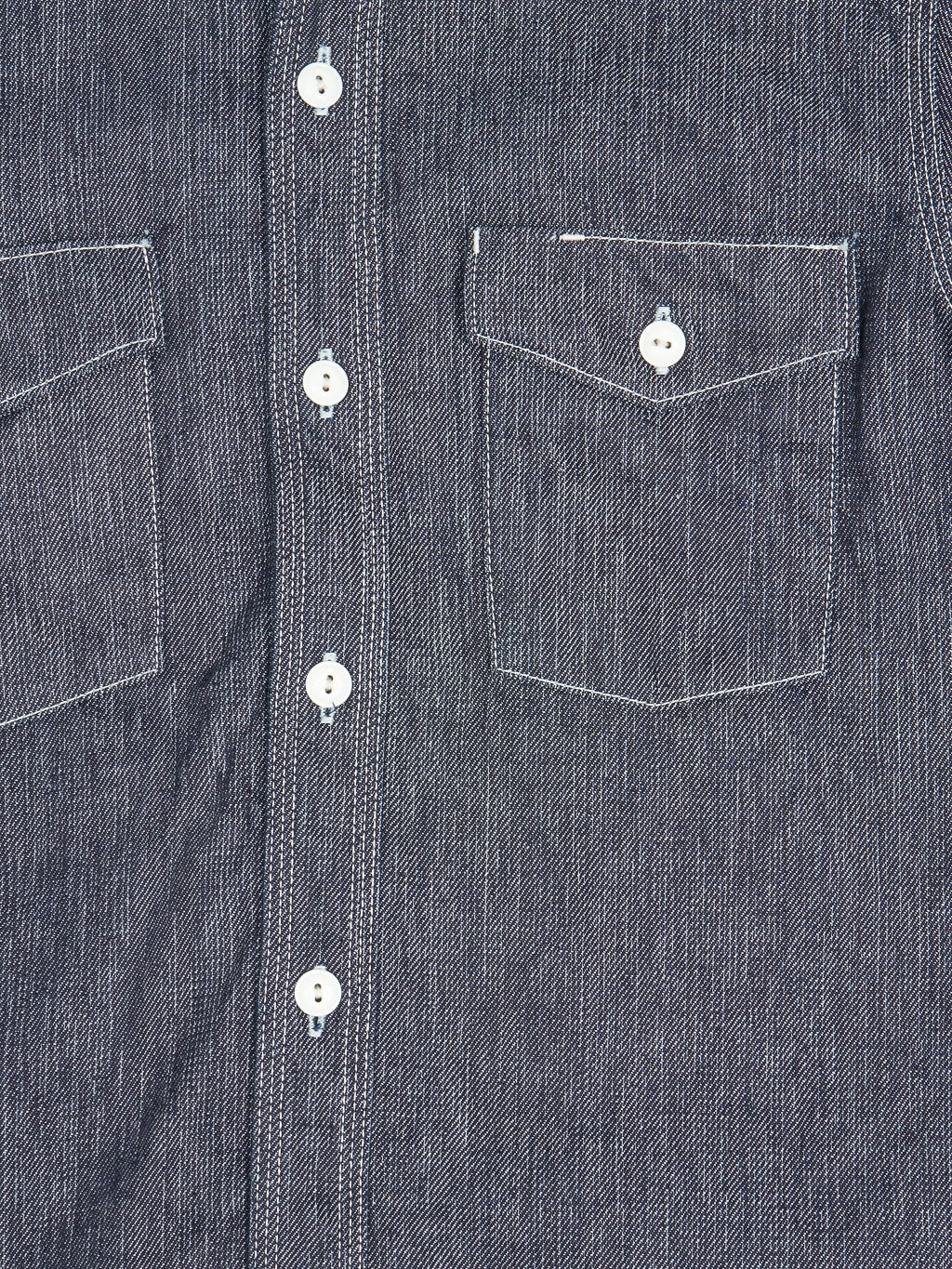UES Indigo Double Weave denim Shirt  buttons
