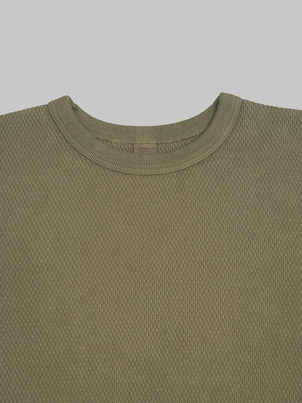 UES Double Honeycomb Thermal TShirt Brown  collar