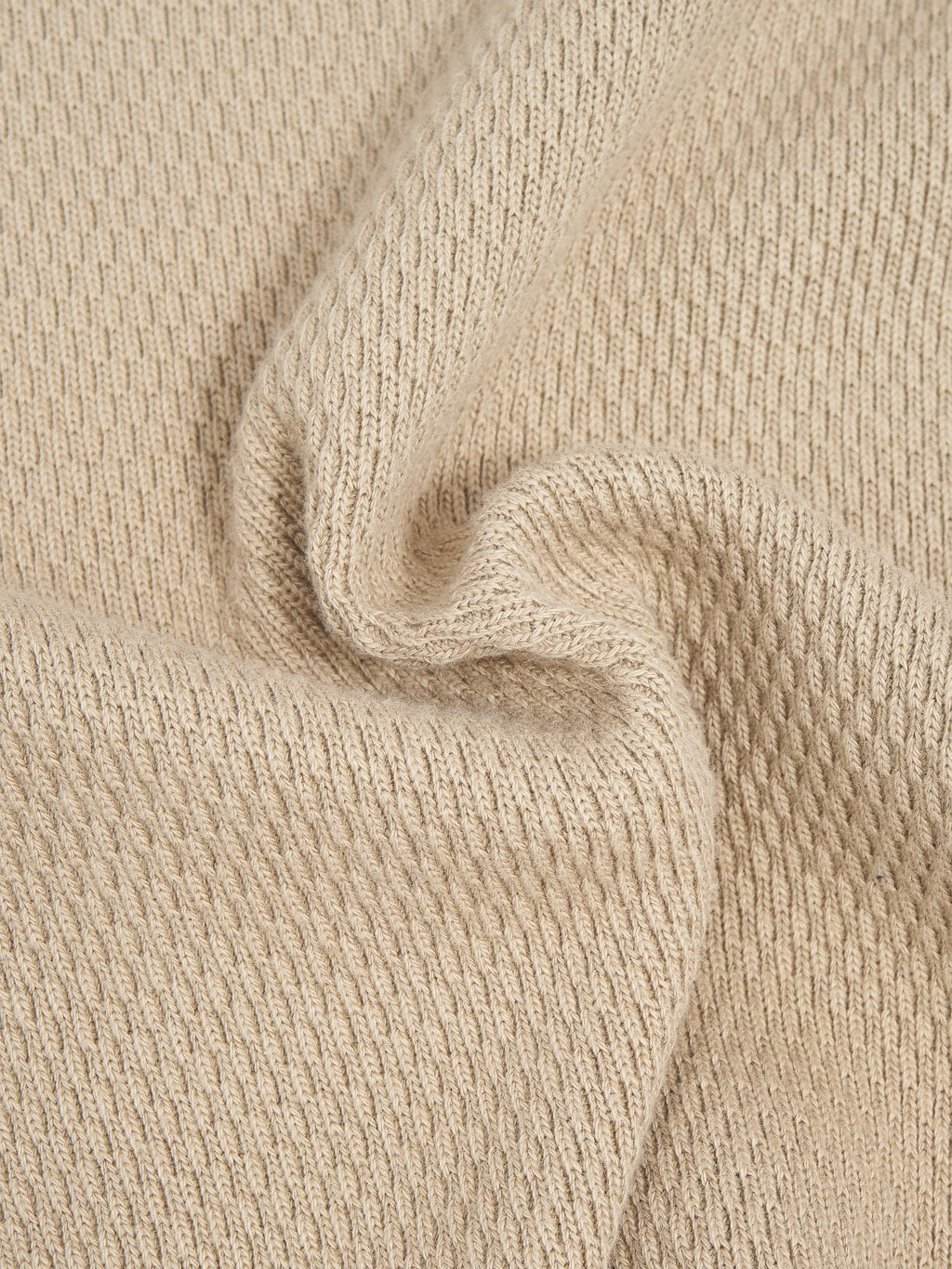 UES Double Honeycomb Thermal TShirt beige texture
