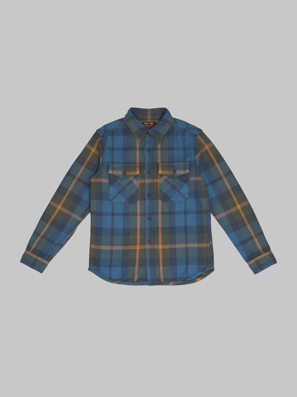 UES Extra Heavy Flannel Shirt Blue front