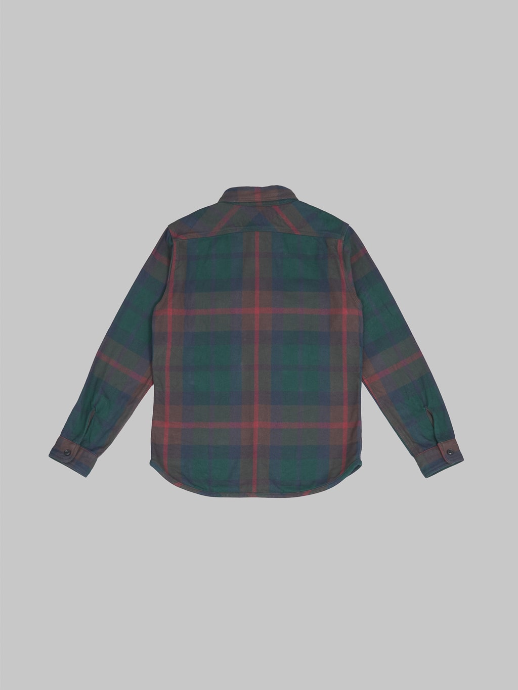UES Extra Heavy Flannel Shirt green back