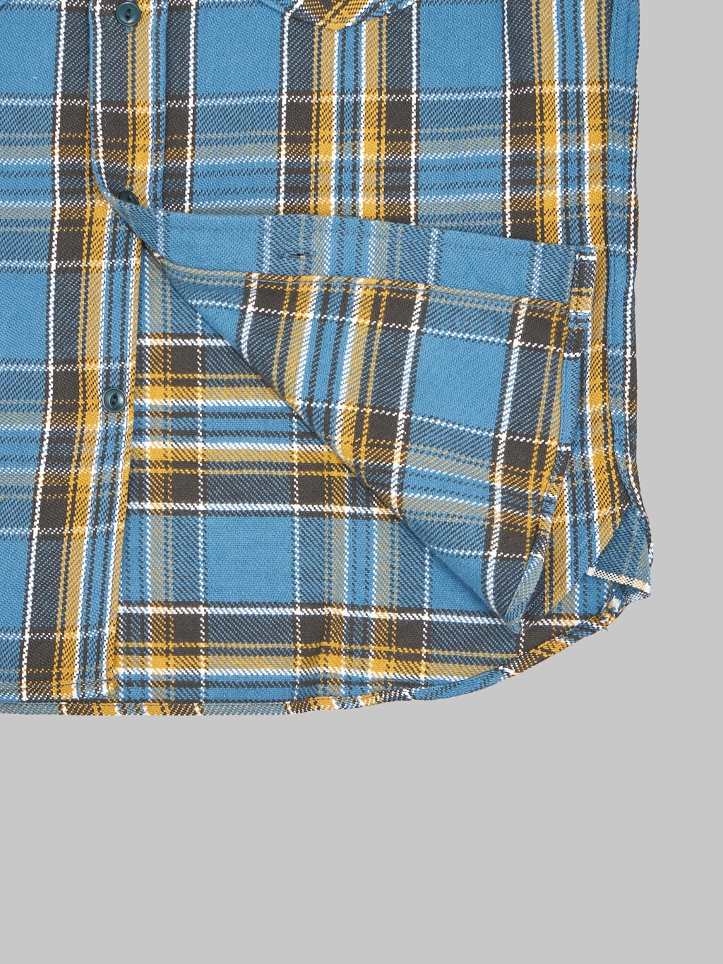 UES Heavy Flannel Shirt Blue inner fabric