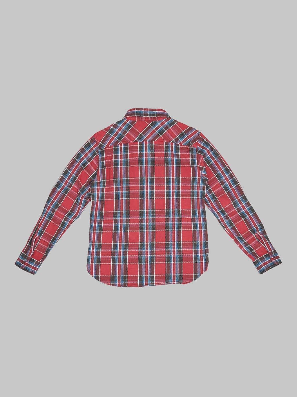 UES Heavy Flannel Shirt Red back view