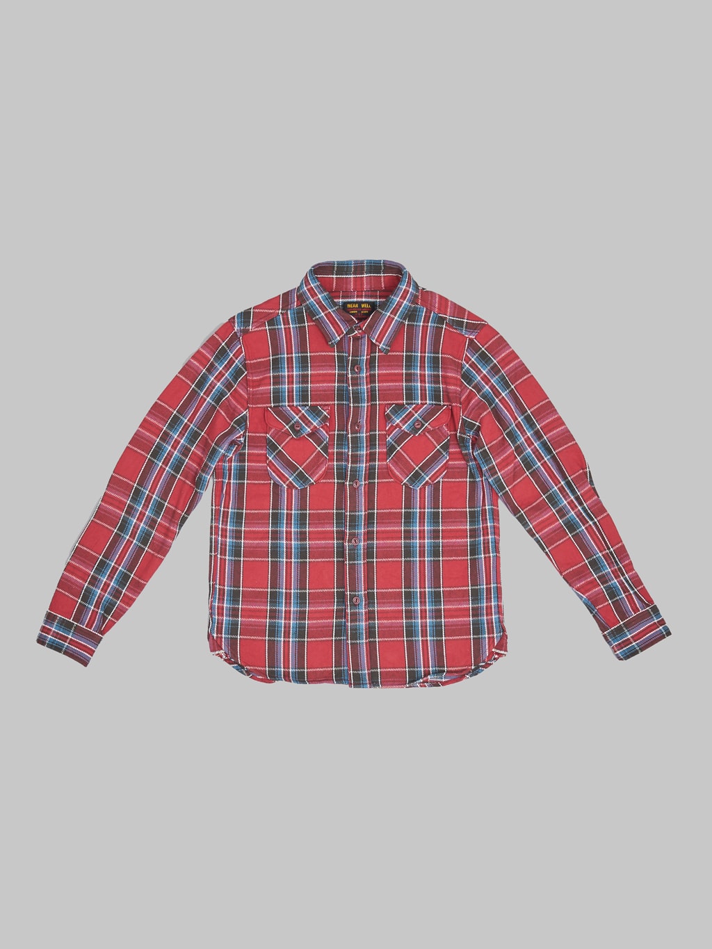 UES Heavy Flannel Shirt Red front view