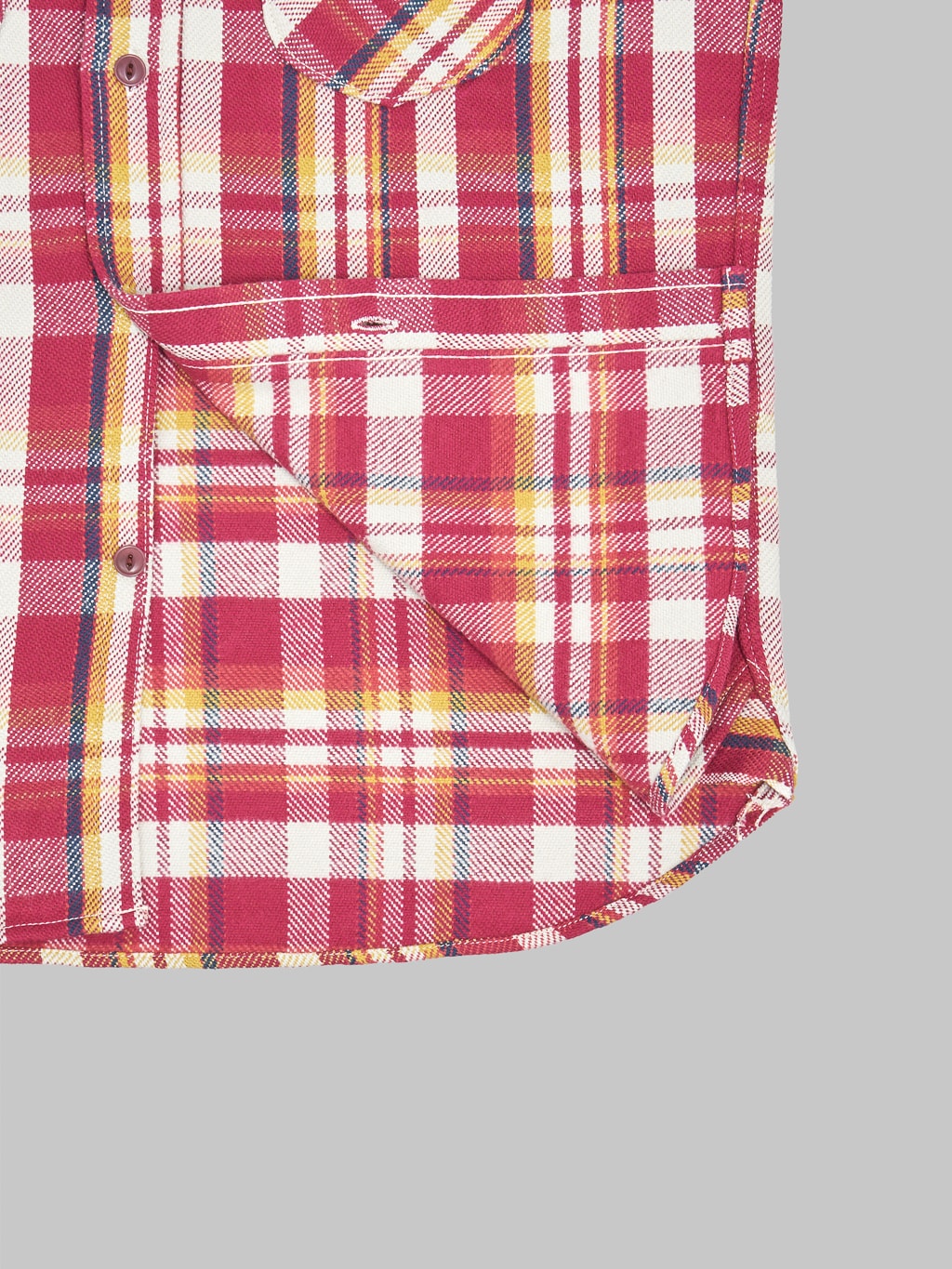 UES Heavy Flannel Shirt Light Red