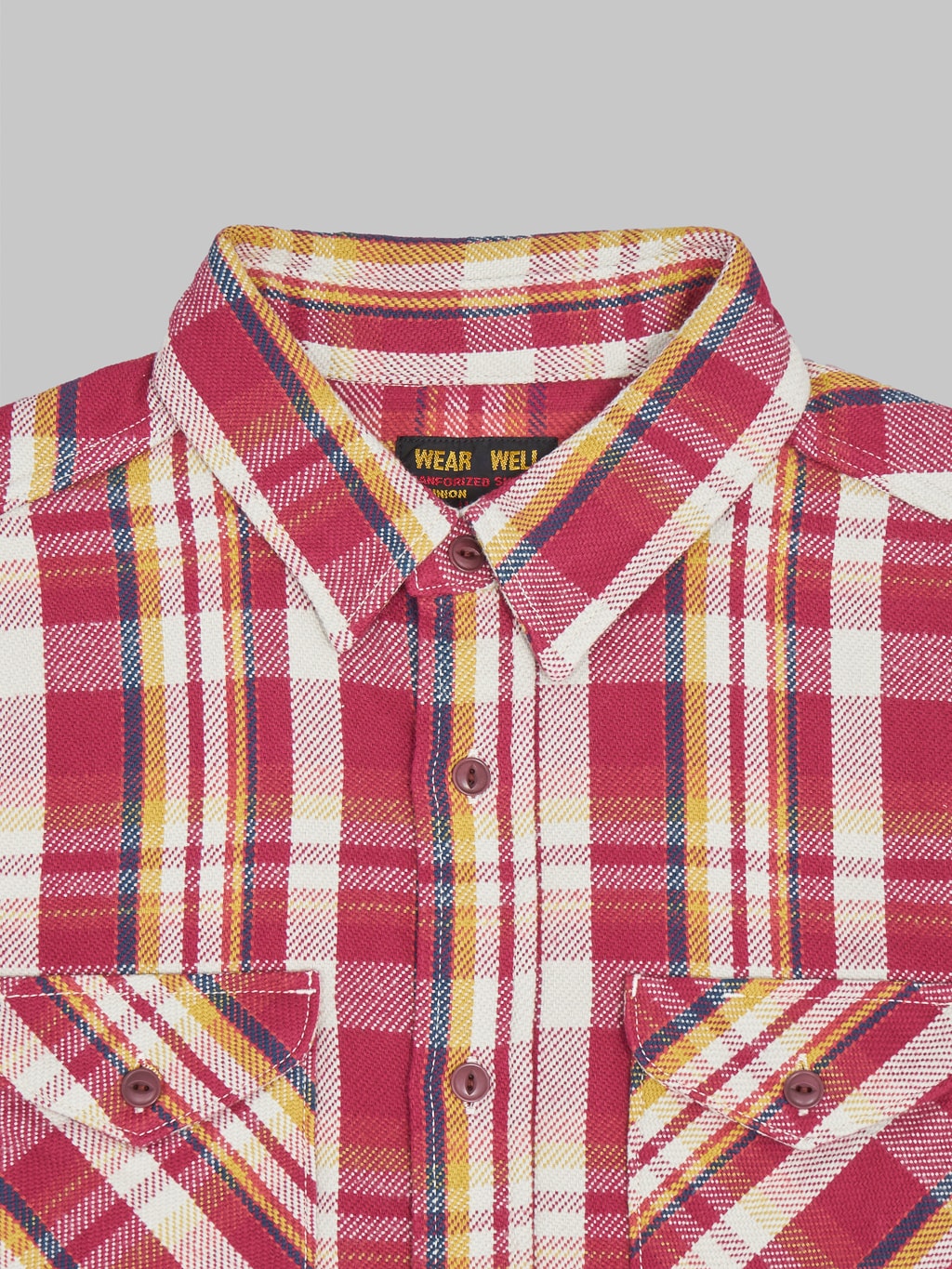 UES Heavy Flannel Shirt Light Red