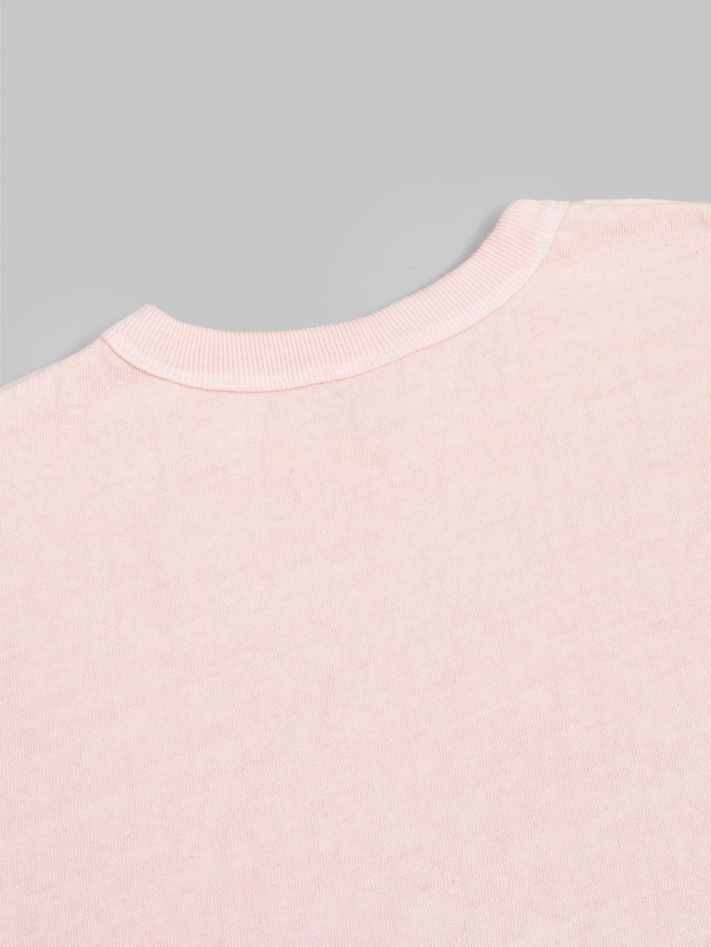UES N8 Slub Nep Short Sleeve TShirt pink  stitching