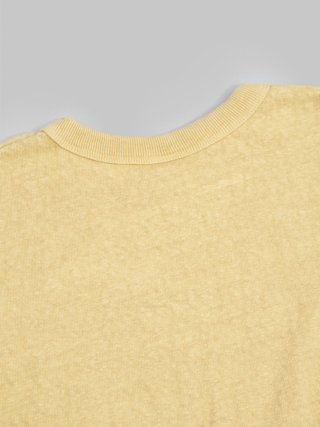 UES N8 Slub Nep Short Sleeve TShirt yellow stitching