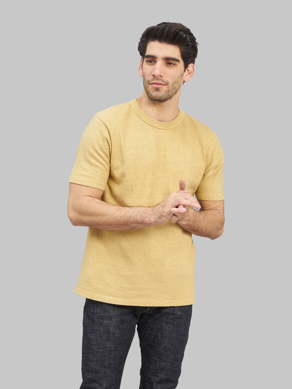 UES N8 Slub Nep Short Sleeve TShirt yellow style