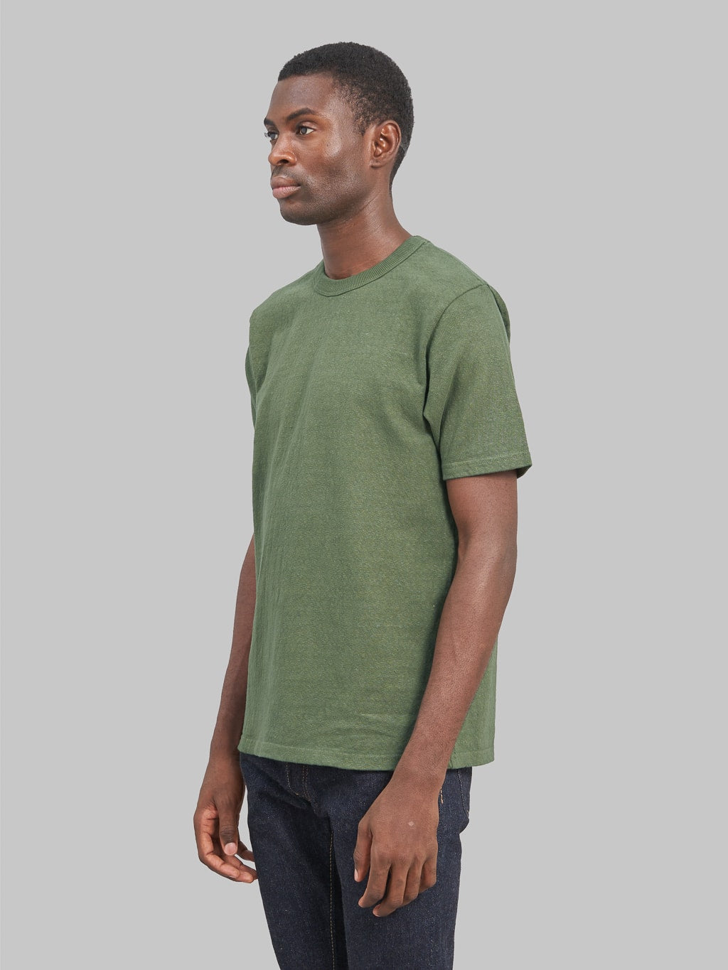 UES No.8 Slub Nep Short Sleeve T-Shirt Green