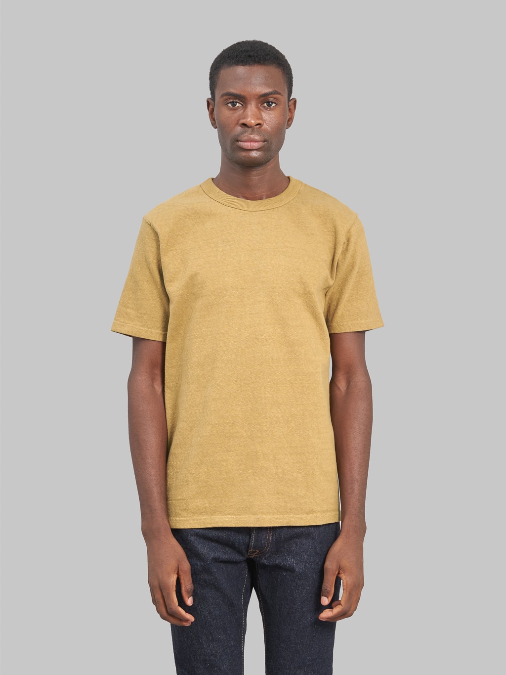 UES No.8 Slub Nep Short Sleeve T-Shirt Yellow