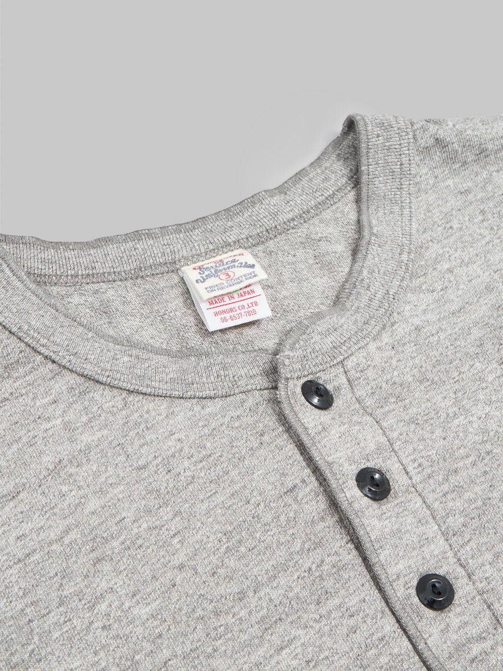 UES Ramayana Henley Neck TShirt grey  interior tag