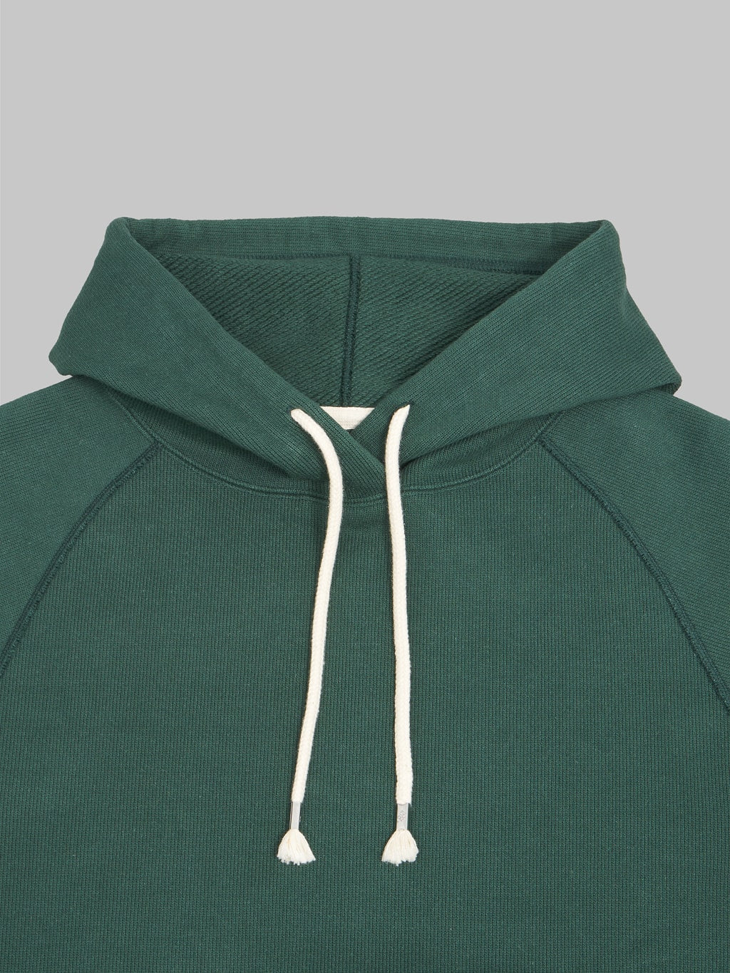 Wonder Looper Pullover Hoodie Double Heavyweight French Terry green athletic collar