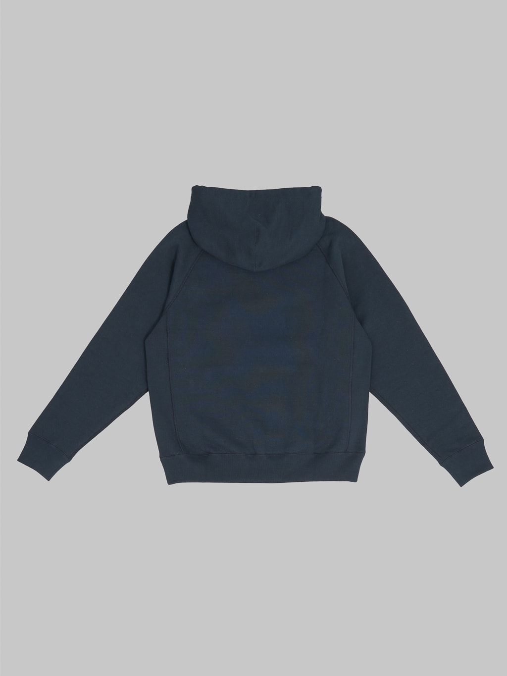 Wonder Looper Pullover Hoodie Double Heavyweight French Terry navy athletic back view