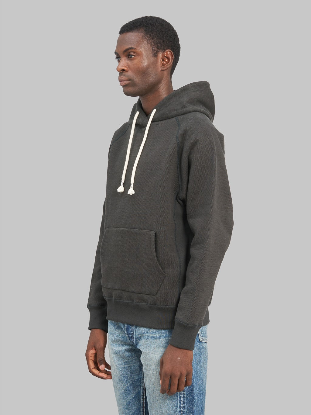 Wonder Looper Pullover Hoodie Double Heavyweight French Terry sumi black side fit