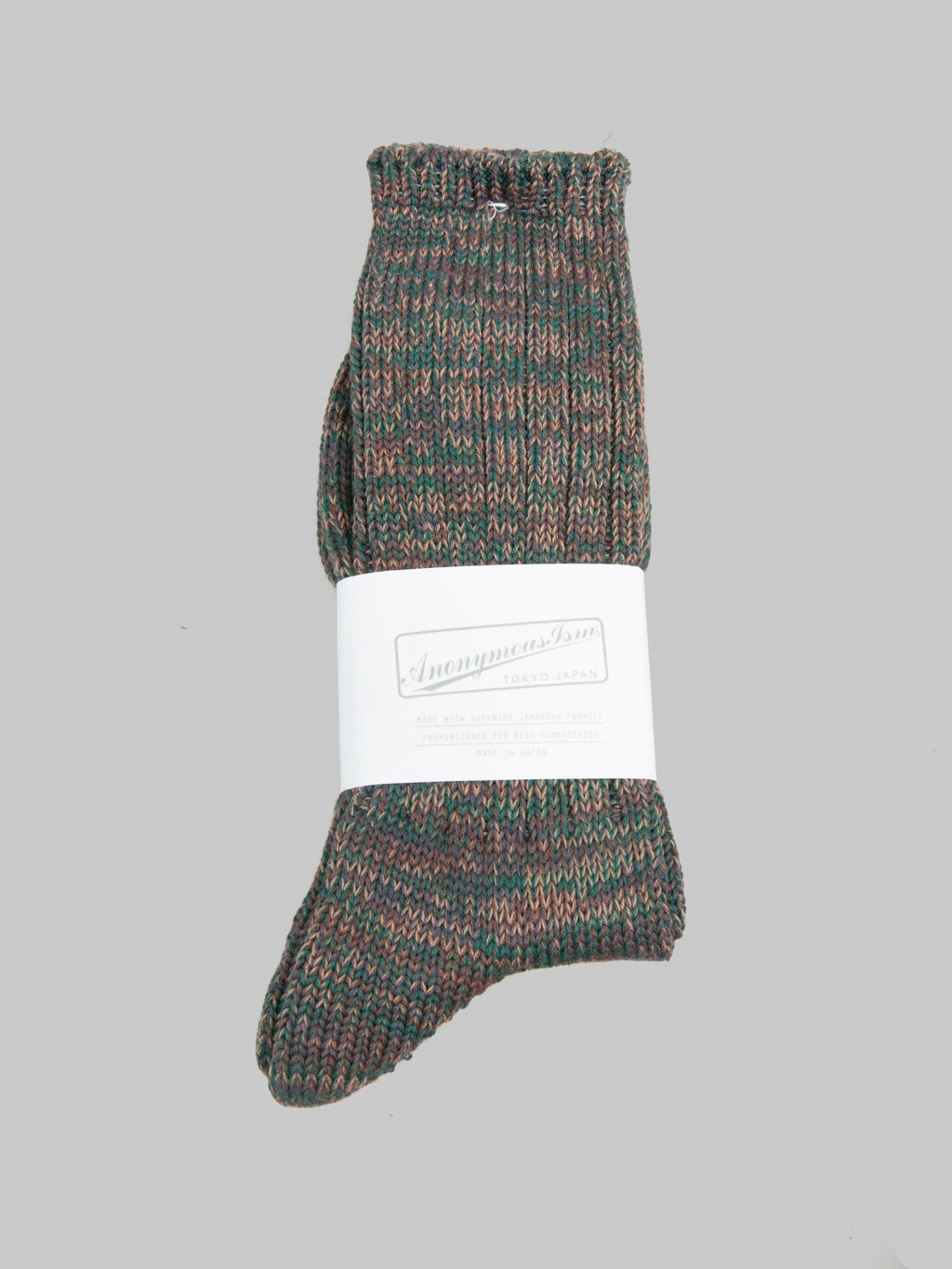Anonymous Ism 5 Colour Mix Crew Socks Army