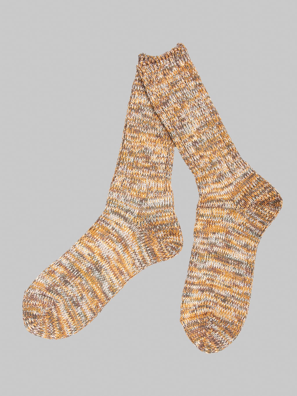 Anonymous Ism 5 Colour Mix Crew Socks Brown