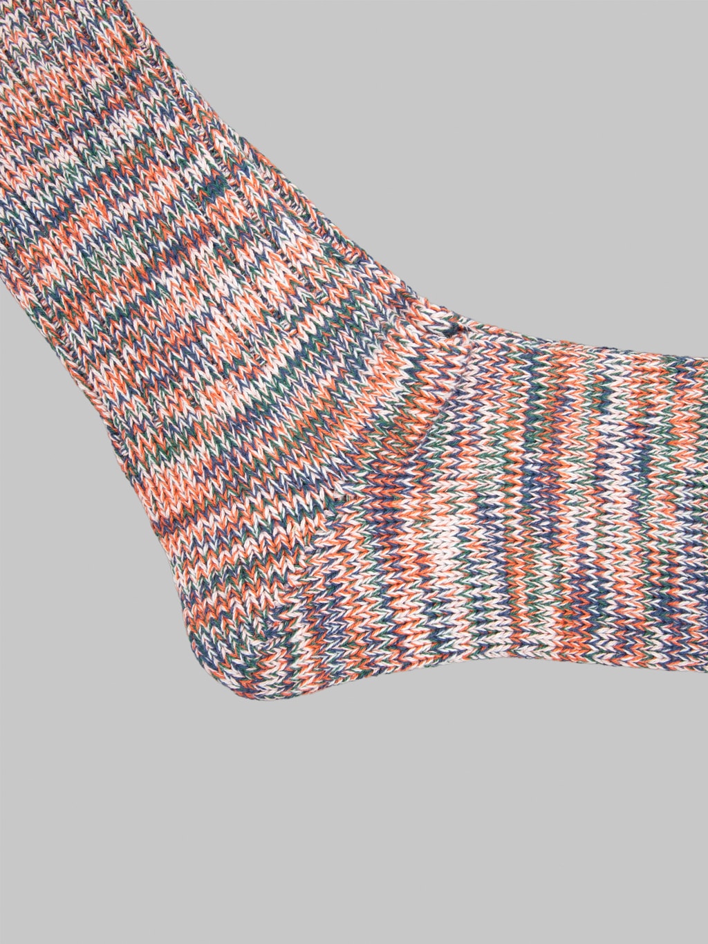 Anonymous Ism 5 Colour Mix Crew Socks Dark Orange