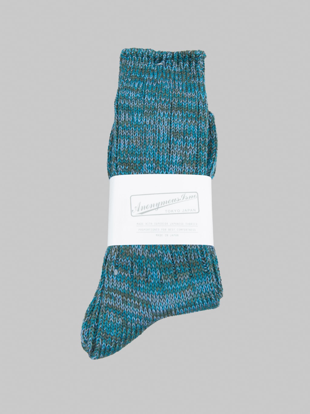 Anonymous Ism 5 Colour Mix Crew Socks Green
