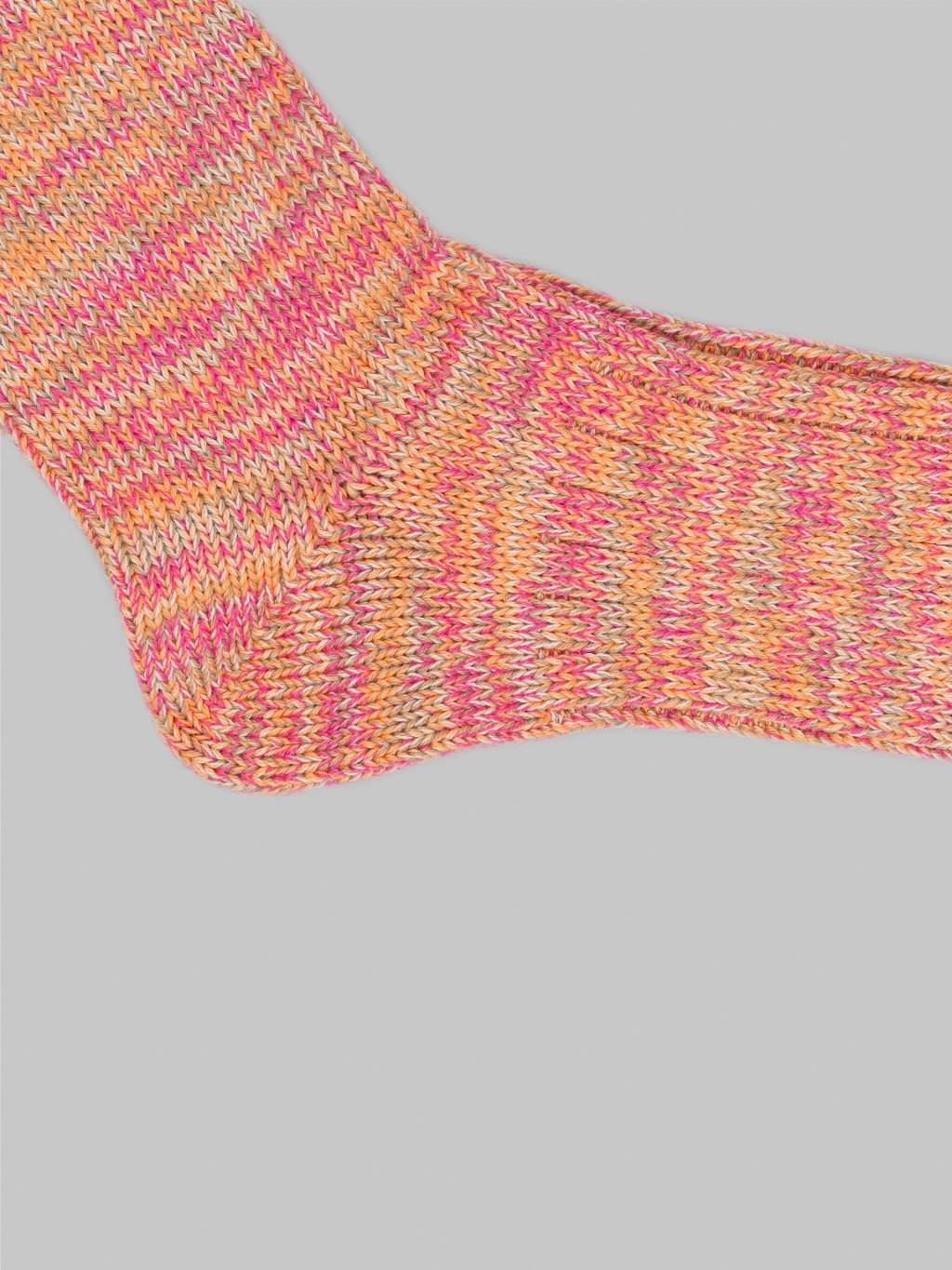 anonymous ism 5Color Mix Crew socks orange heel