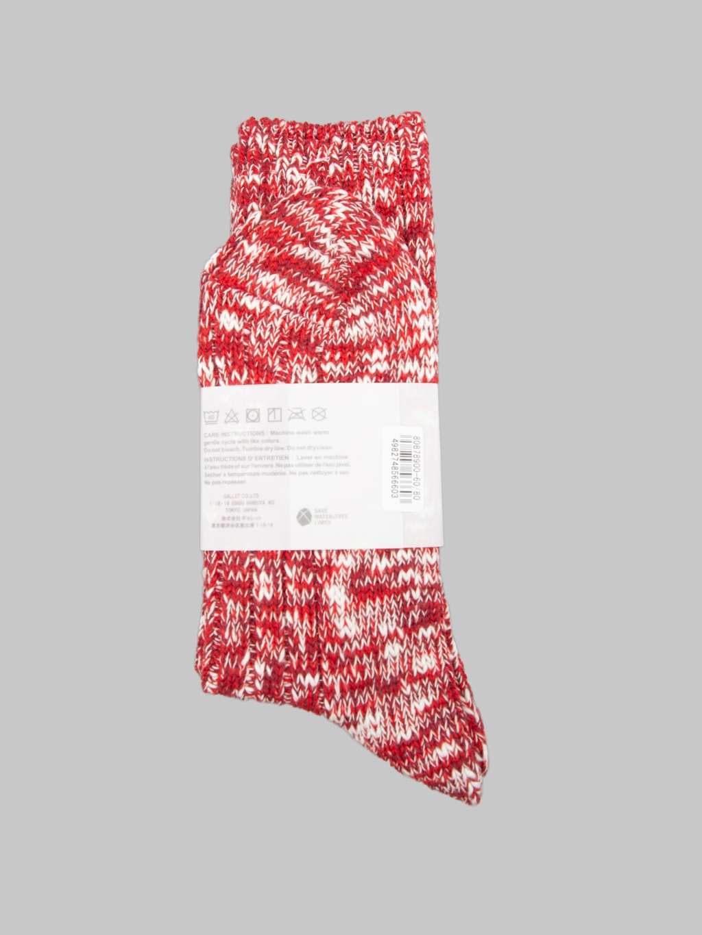 Anonymous Ism Classic Slub Crew Socks Red