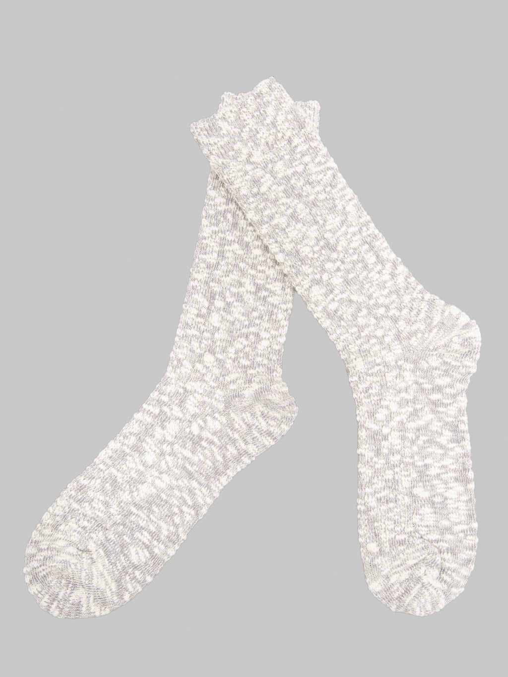 Anonymous Ism Light Weight Slub Crew Socks Medium Grey