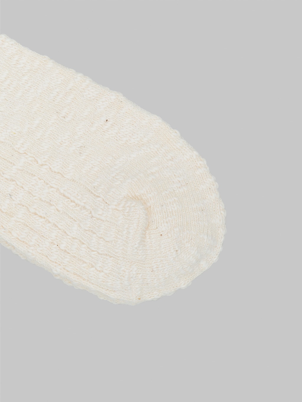 anonymous ism light weight slub crew socks ivory toe