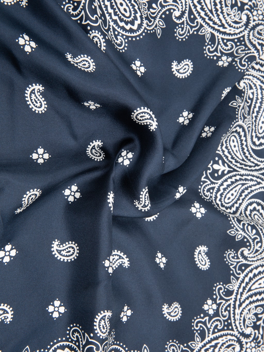 anonymous ism paisley and dots silk bandana navy texture