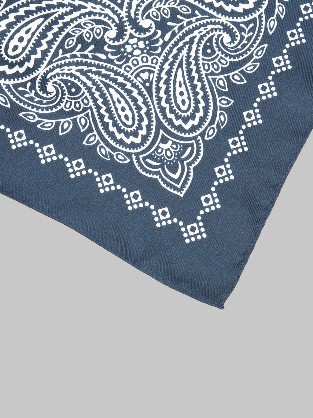 anonymous ism paisley and dots silk bandana navy details