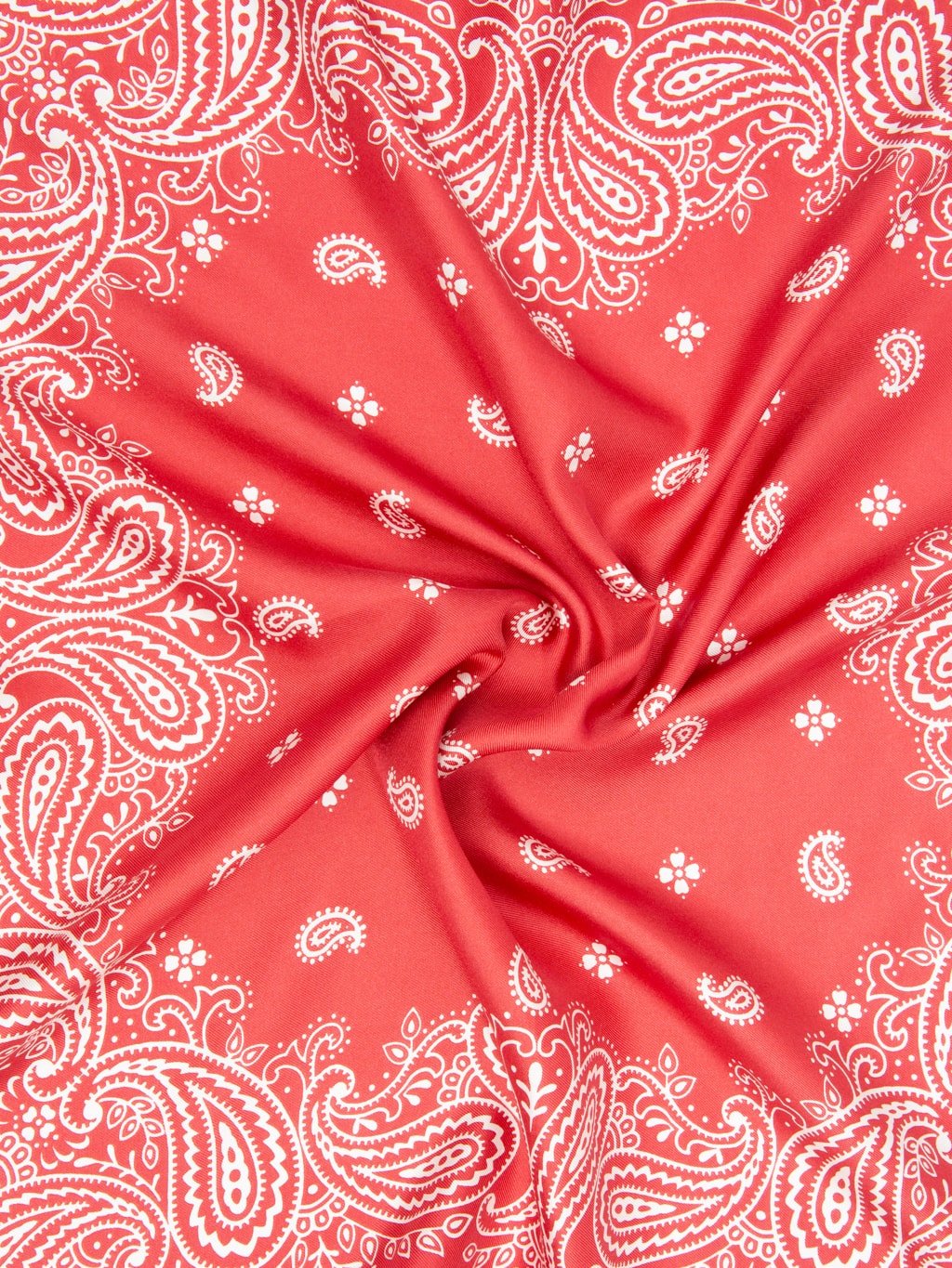 anonymous ism paisley and dots silk bandana red texture