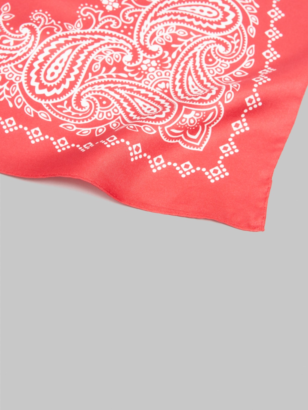 anonymous ism paisley and dots silk bandana red closeup