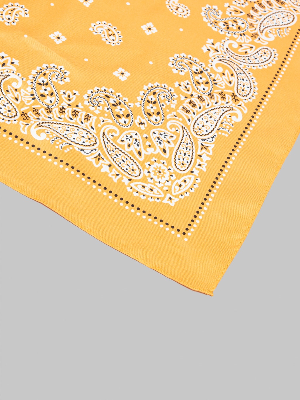 anonymous ism paisley and dots silk bandana yellow details