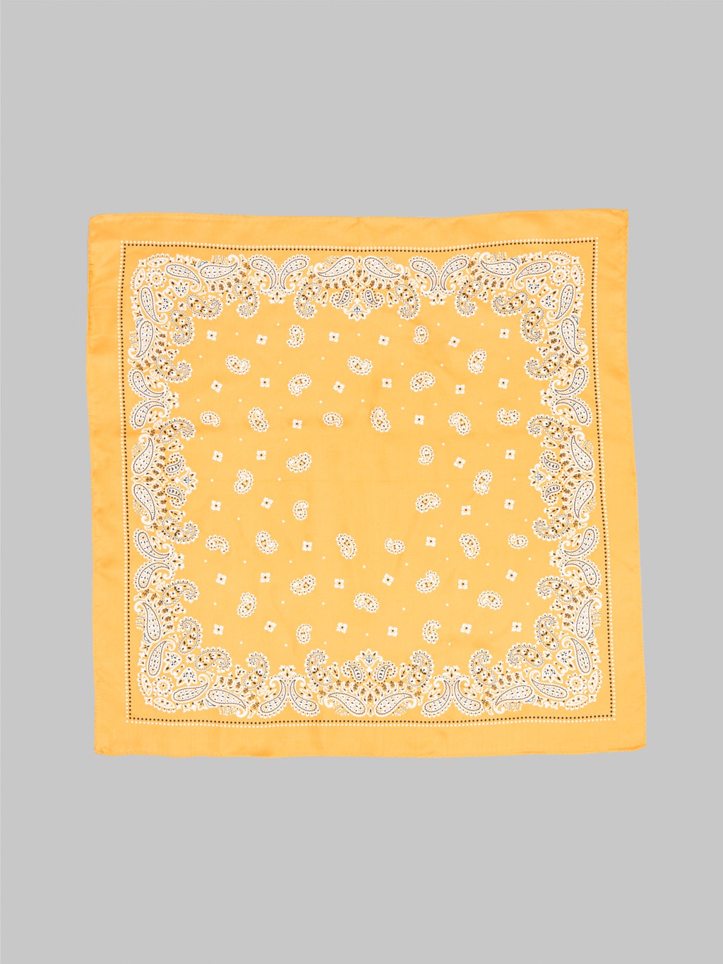 anonymous ism paisley and dots silk bandana yellow