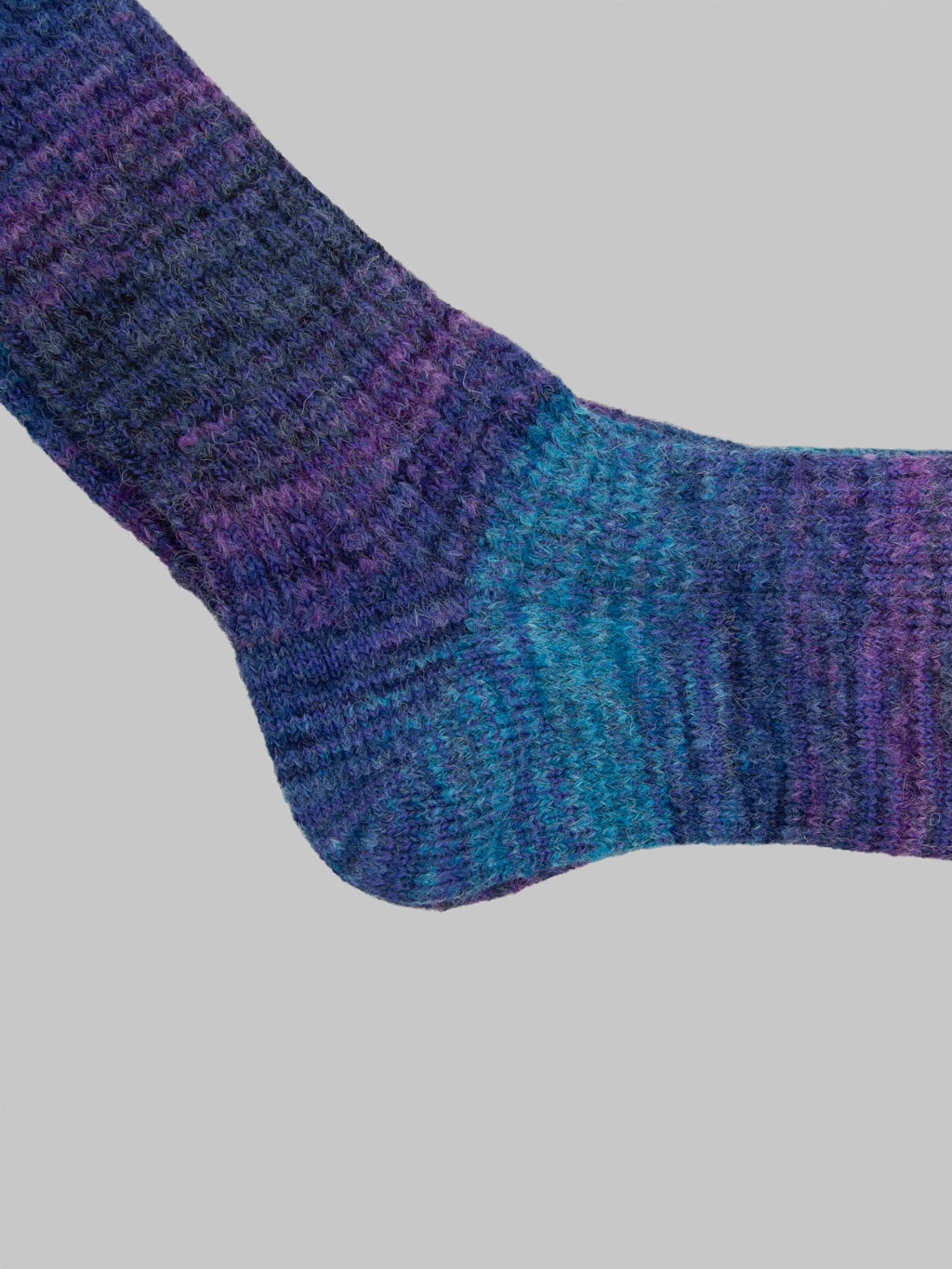 Anonymous Ism Splash Pattern Crew Socks Indigo