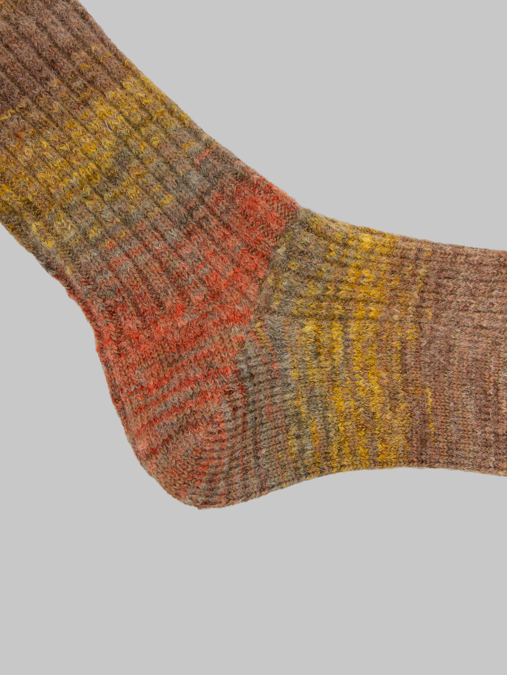 Anonymous Ism Splash Pattern Crew Socks Mustard