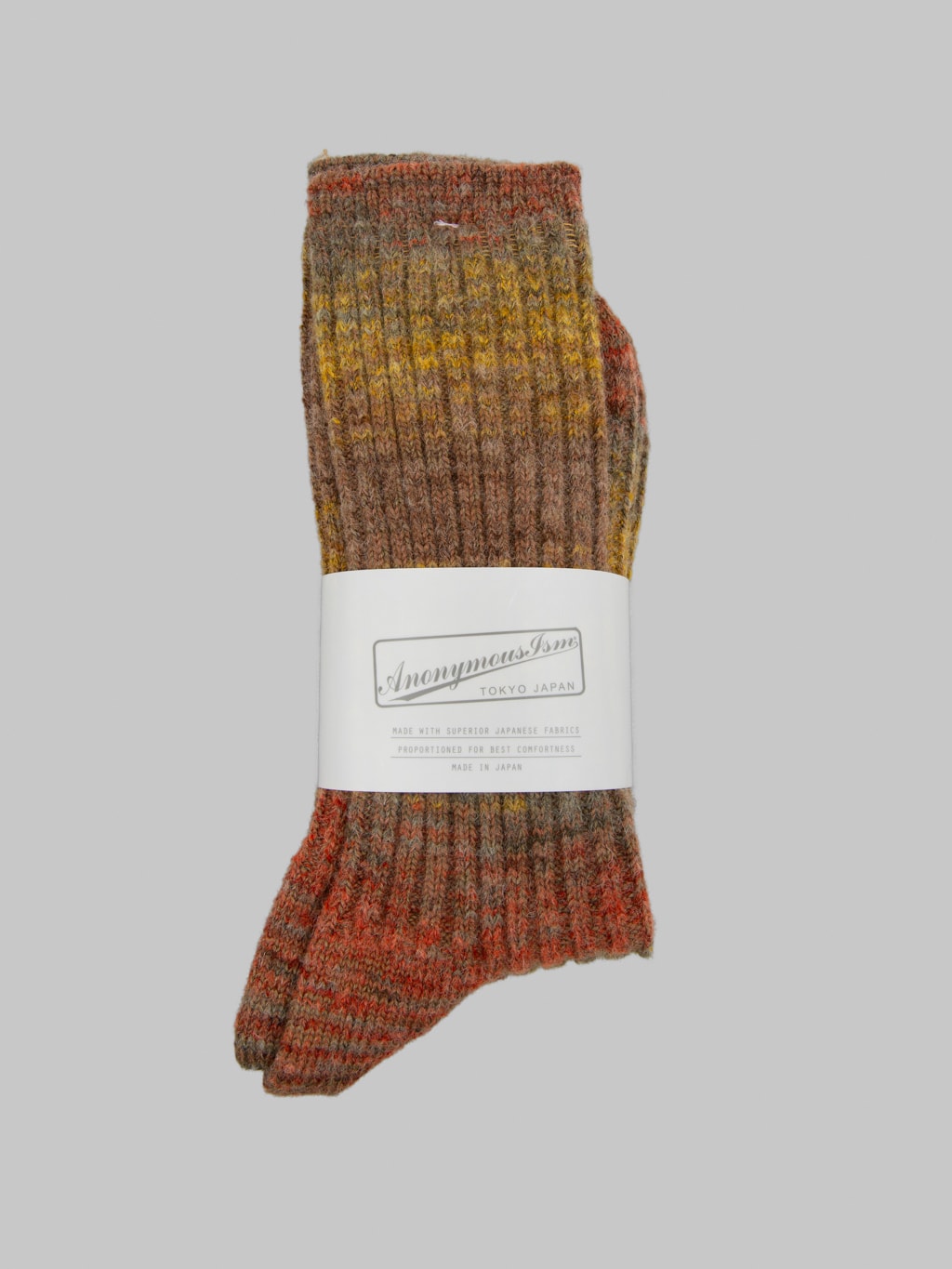 Anonymous Ism Splash Pattern Crew Socks Mustard