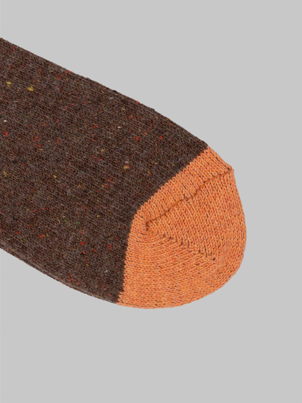 anonymous ism tweed nep crew socks brown toe