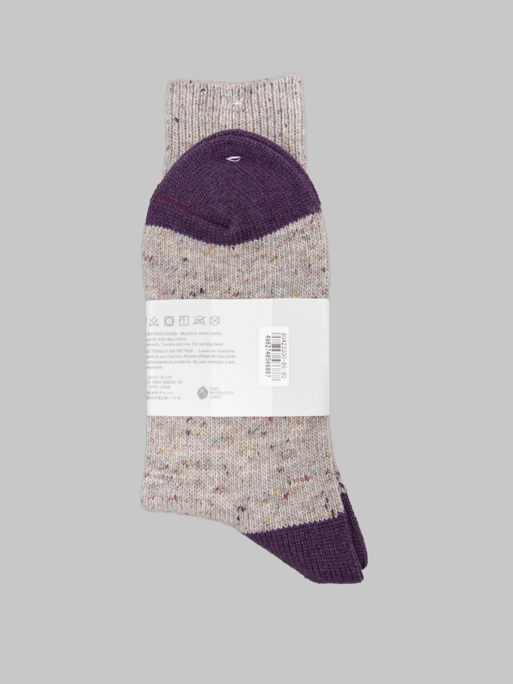 Anonymous Ism Tweed Nep Crew Socks Grey